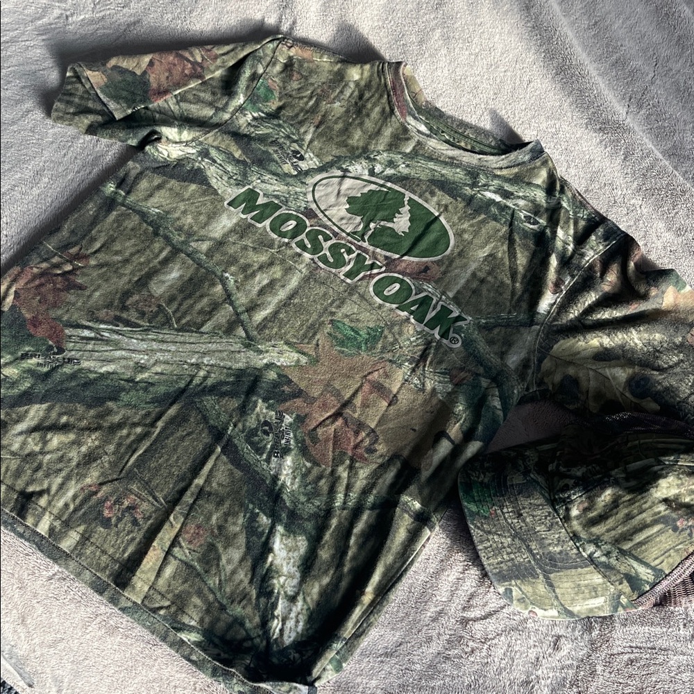 Mossy Oak Kids Green Camouflage Long Sleeve Tee